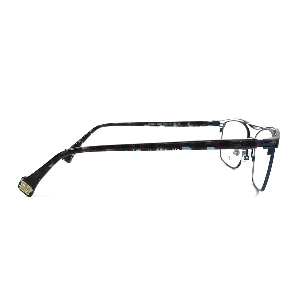 J. F. Rey Eyeglasses Frames JF2963 2005 Black Blue Gray Rectangle 53-17-148